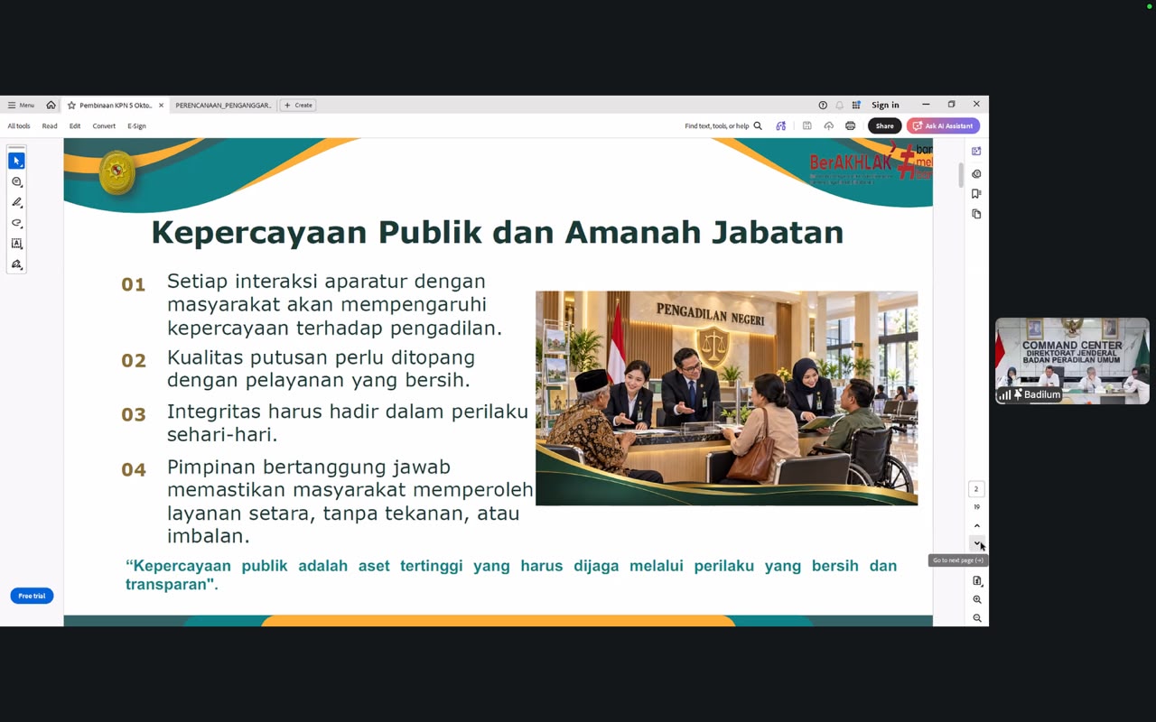 Bambang Myanto: Kepercayaan Publik Adalah Aset Tertinggi Pengadilan
