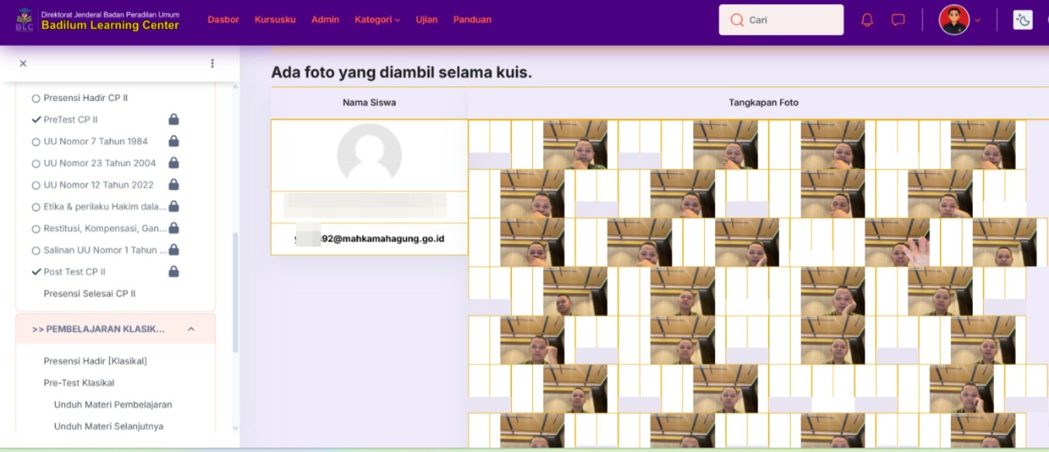 Dok. Rekaman Ujian Melalui BLC.
