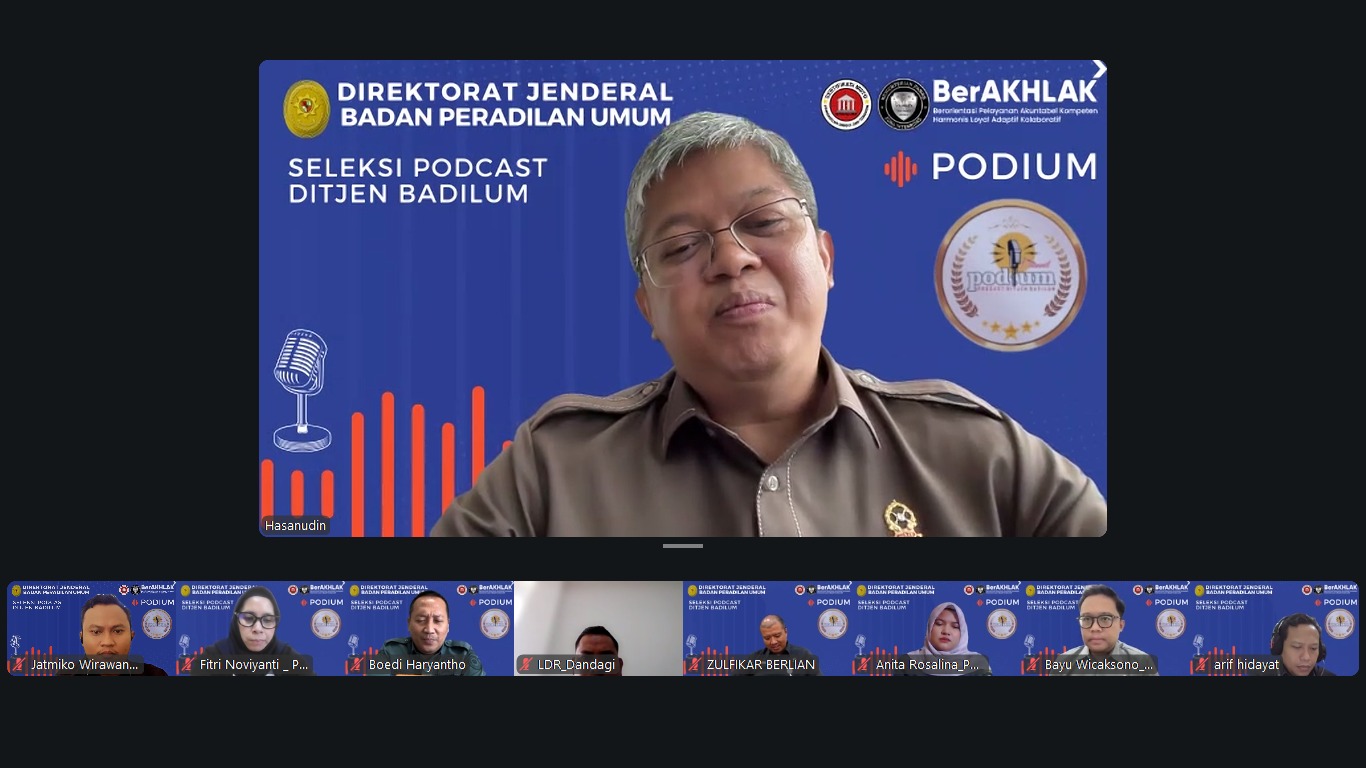 Dirganis Badilum Beberkan 3 Kunci Sukses Podcast Ditjen Badilum. Apa Saja?