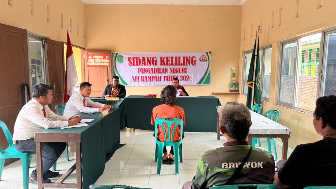 Disela-sela Sidang Keliling, PN Sei Rampah Kampanyekan Pesan Integritas