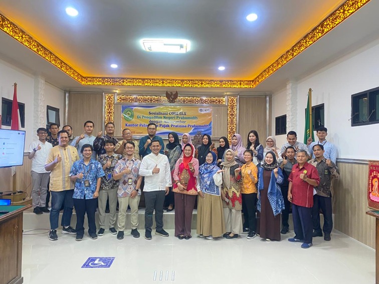 Dorong Tertib Perpajakan, PN Prabumulih Gandeng KPP Sosialisasikan Coretax