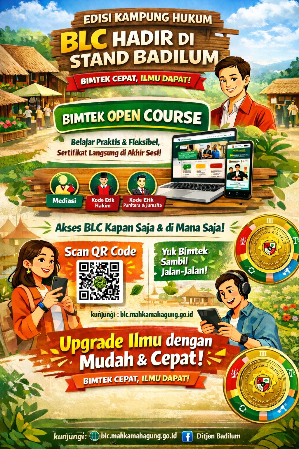 Edisi Kampung Hukum: BLC Hadir di Stand Badilum, Bimtek Cepat Ilmu Dapat