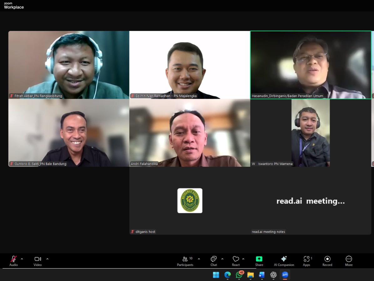 Fitur Baru! Kini Ruang Tamu Virtual (RTV) Badilum Bisa Komunikasi Dua Arah