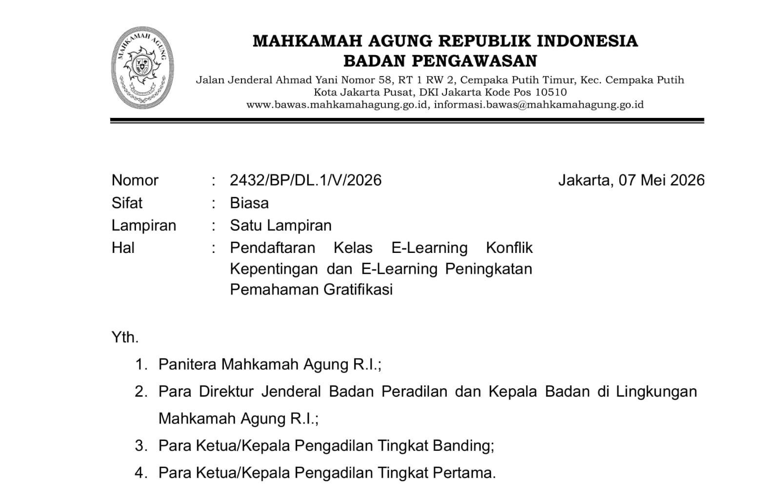 Gandeng KPK, Bawas MA Buka Kelas Pemahaman Gratifikasi, Catat Tanggalnya!