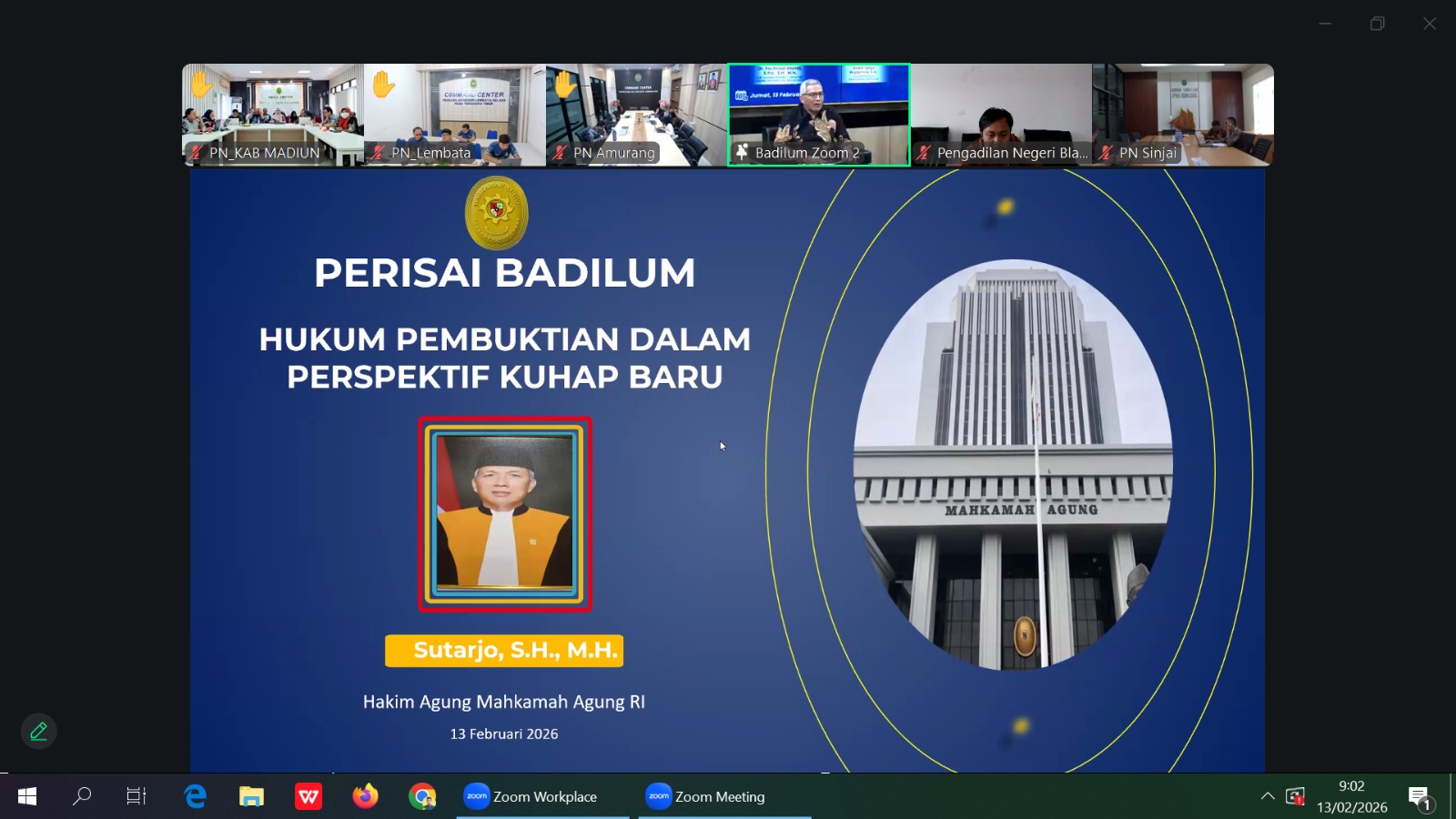 Hakim Agung Sutarjo : 2 Alat Bukti, Tetap Syarat Proses Penegakan Hukum