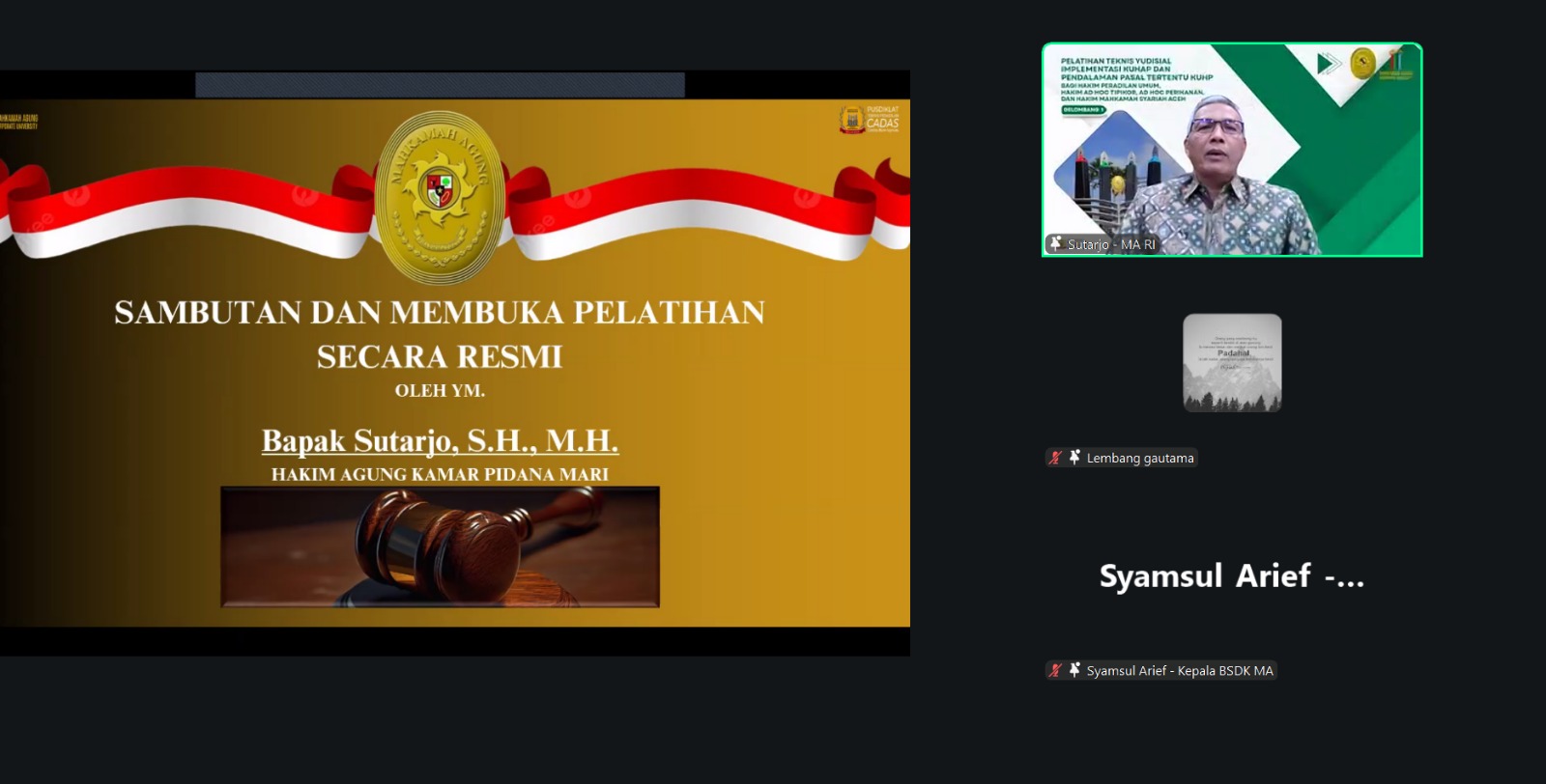 Hakim Agung Sutarjo Tekankan Hakim Harus Pahami Norma di KUHP & KUHAP Baru