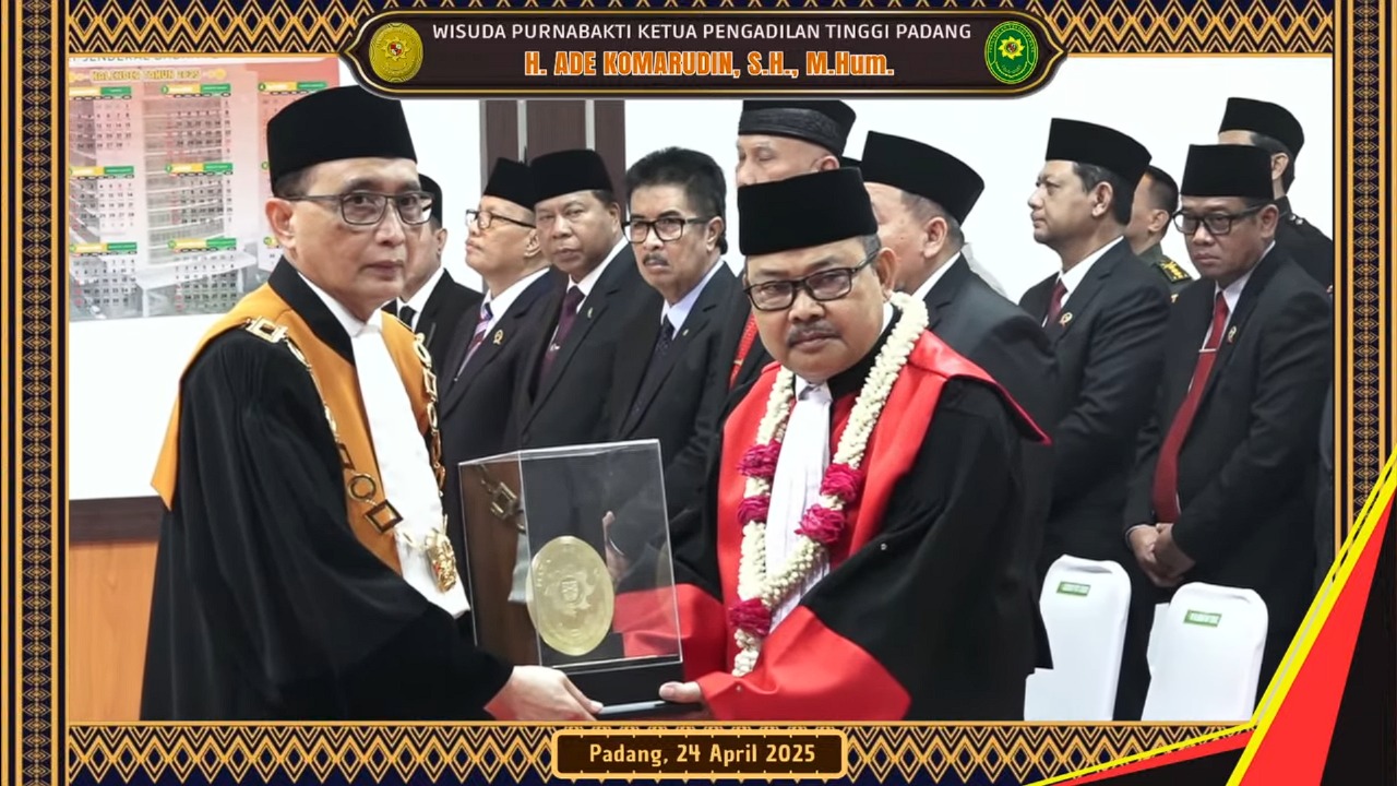 Ketua Pengadilan Tinggi Padang Resmi Purnabakti Hari Ini