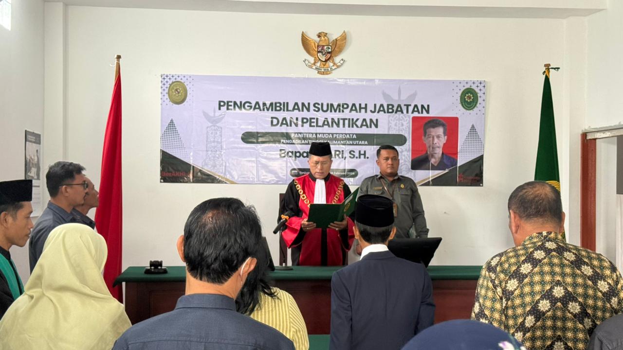 Ketua PT KaltaraTegaskan Pesan Integritas di Acara Pelantikan Panmud
