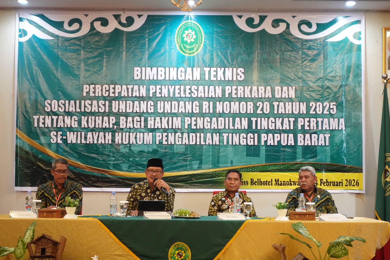 Ketua PT Papua Barat Tekankan Kecepatan, Kualitas, dan Keadilan dalam Penyelesaian Perkara