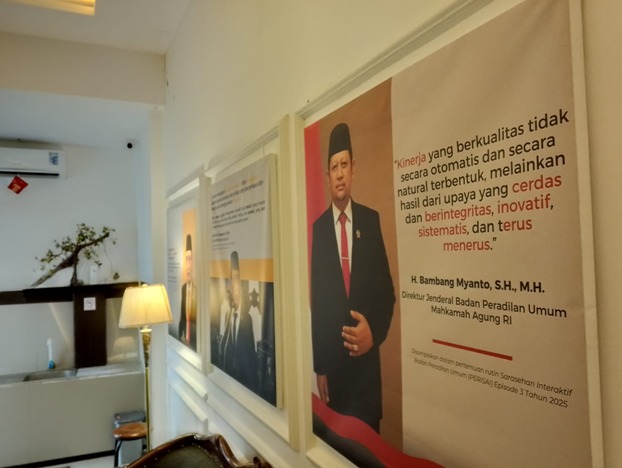 (foto : Pesan Dirjen Badilum MA-RI H. Bambang Myanto, S.H.,M.H di Selasar Inspirasi PN Tilamuta /dok PN Tilamuta). J
