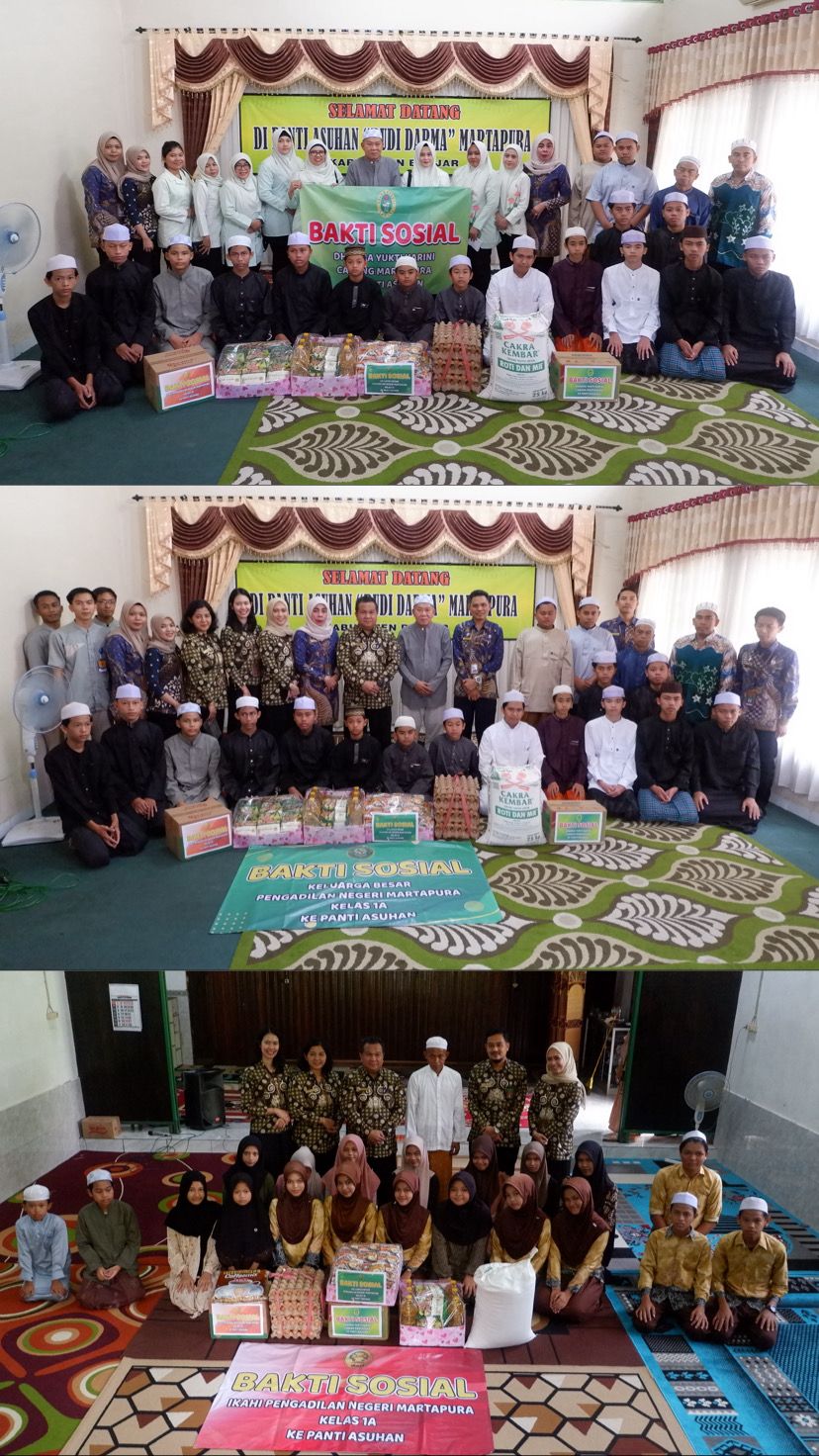 Menebar Kepedulian di HUT IKAHI, PN Martapura Berbagi di Panti Asuhan