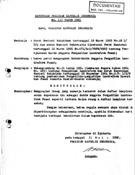 Mengenal Pengadilan Landreform: Dibentuk Soekarno, Dibubarkan Soeharto