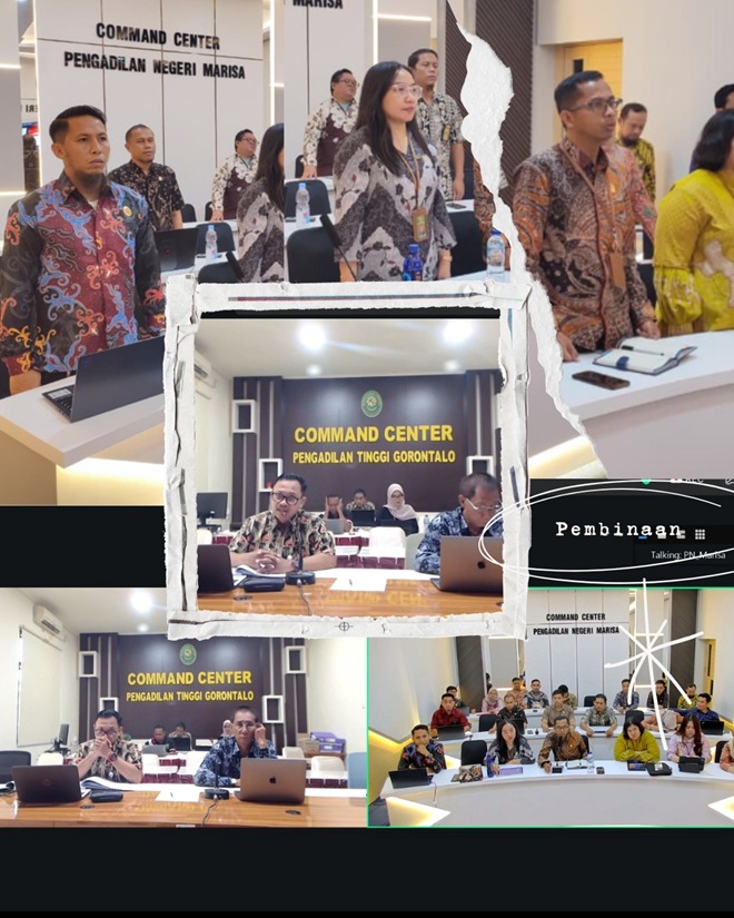Pengawasan Daring PT Gorontalo di PN Marisa, Tekankan Pelayanan Prima