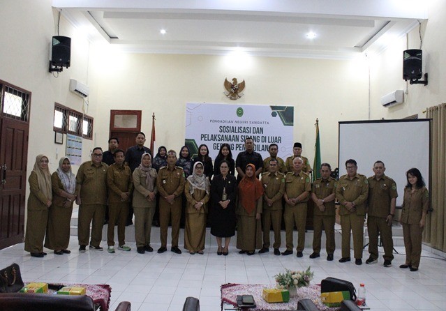 Perdana, PN Sangatta Sosialisasikan Pelaksanaan Sidang di Luar Gedung