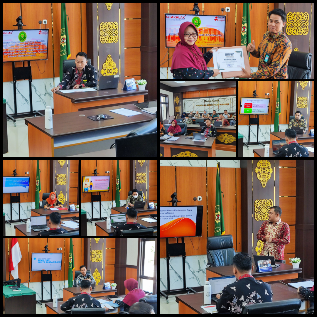 Perkuat Profesionalitas Layanan Peradilan, PN Pulau Punjung Laksanakan Sosialisasi