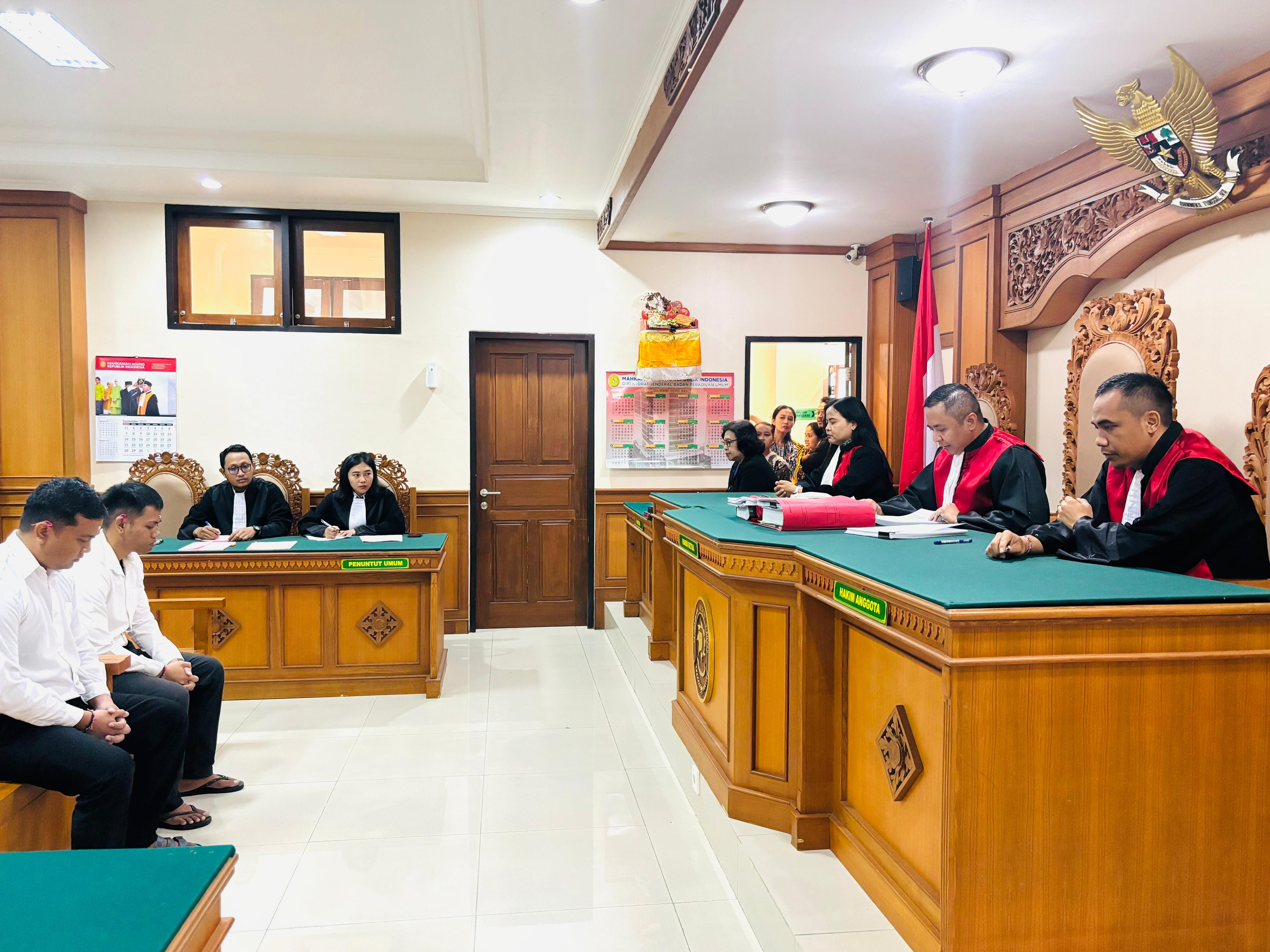 PN Gianyar Hukum Terdakwa Kasus Pembunuhan Lebih Tinggi dari Tuntutan JPU