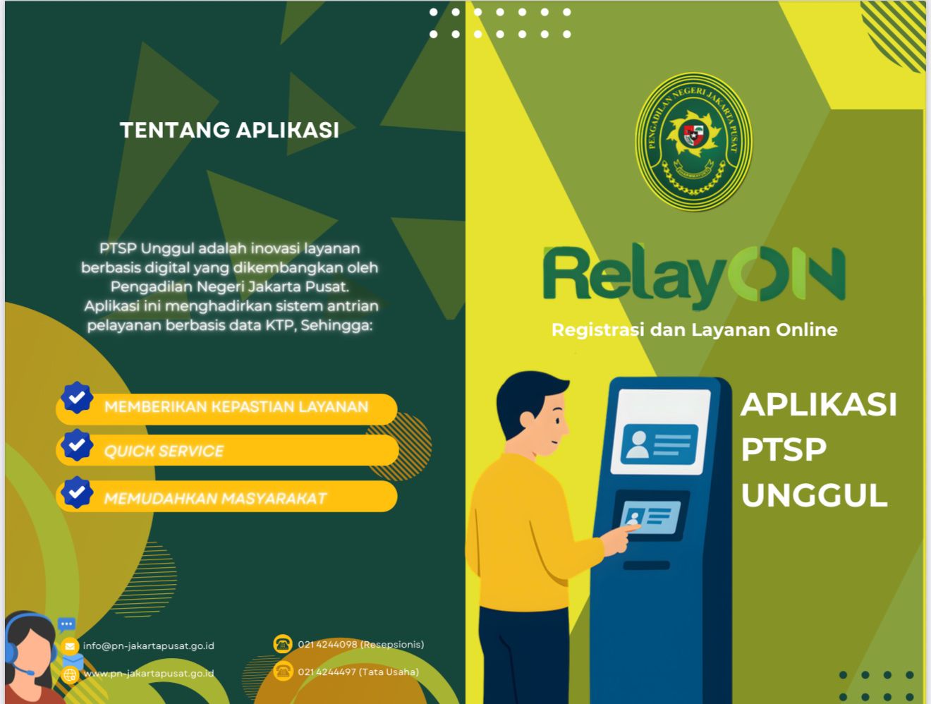 PN Jakpus Hadirkan Aplikasi PTSP Unggul Berbasis e-KTP di Kampung Hukum