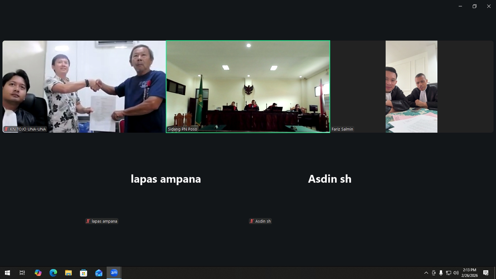 PN Poso Terapkan Keadilan Restoratif dalam Perkara Pengancaman