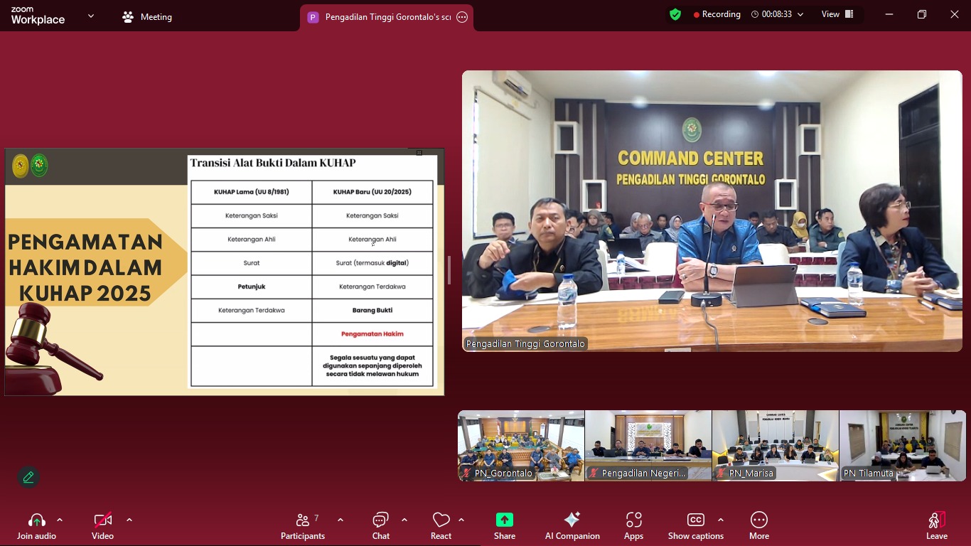 PT Gorontalo Menyapa: Penguatan Integritas & Kesiapan Penerapan KUHP/KUHAP Baru