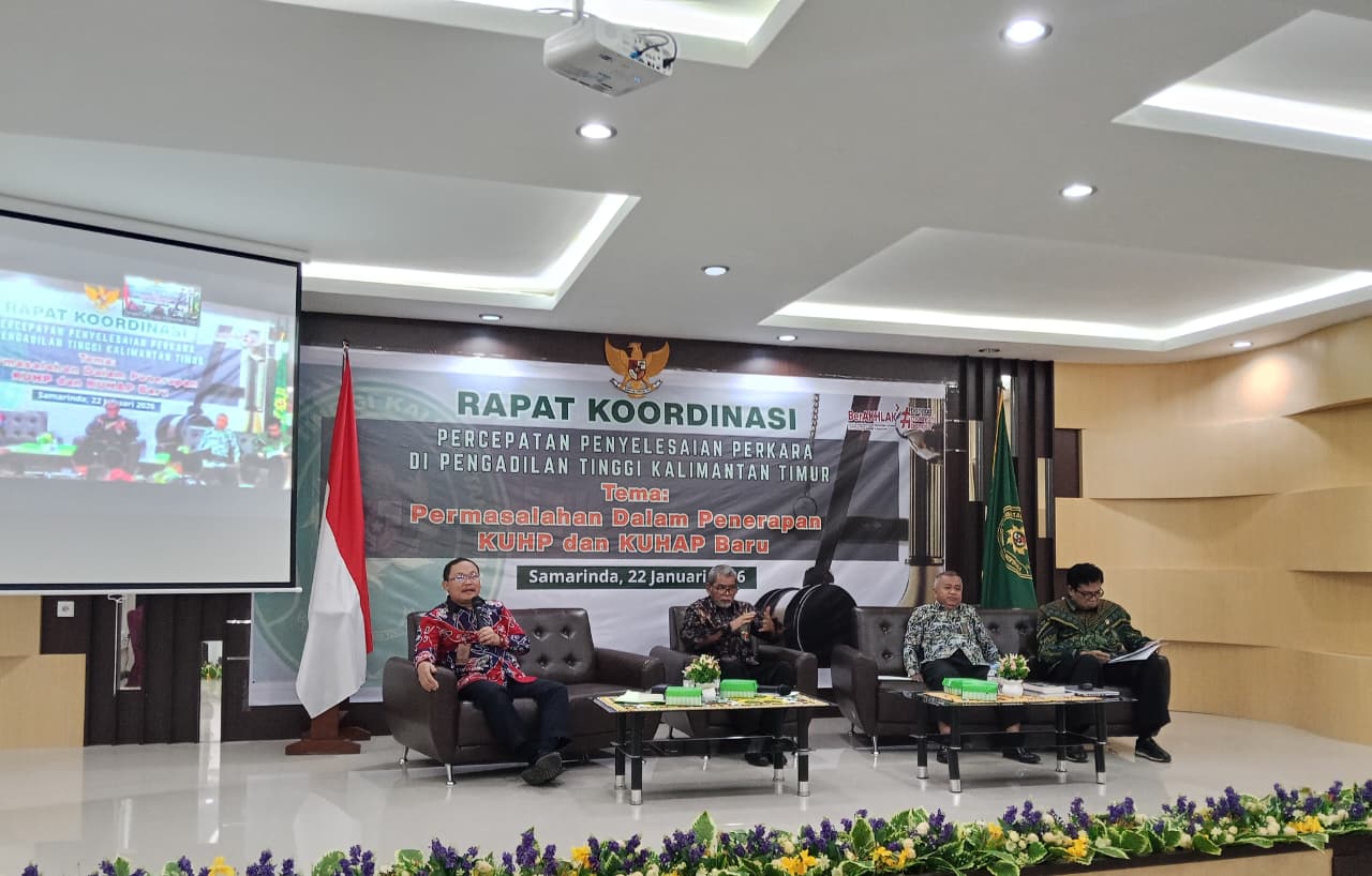 Satukan Paradigma KUHP & KUHAP Baru, PT Kaltim Gelar Koordinasi APH Se-Kaltim