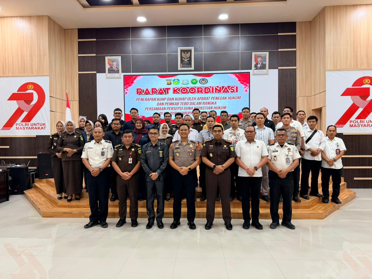 Satukan Pemahaman KUHP–KUHAP Baru, PN Tebo Gelar Rakor Bersama Polres dan Kejari