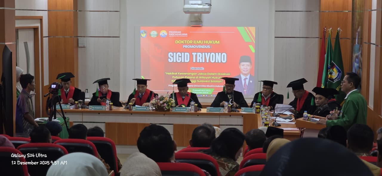 Selamat, Hakim Agung Sigit Triyono Raih Gelar Doktor UMI Makassar