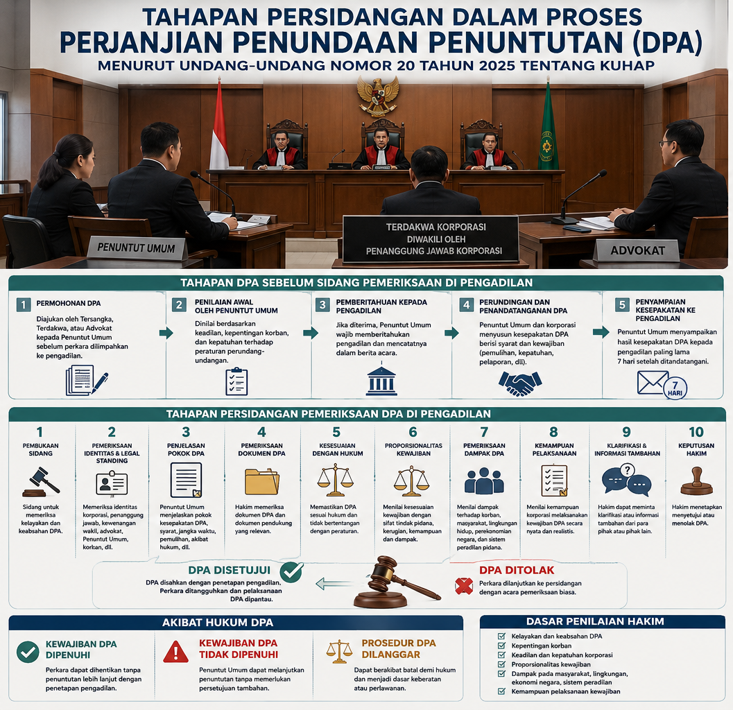 Seluk Beluk Perjanjian Penundaan Penuntutan (DPA) & Format Penetapan Pengadilan