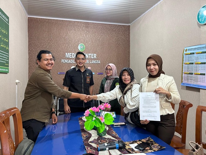 Sengketa Utang Jaminan Sawah Seluas 2.775 M2 Berakhir Damai di PN Langsa