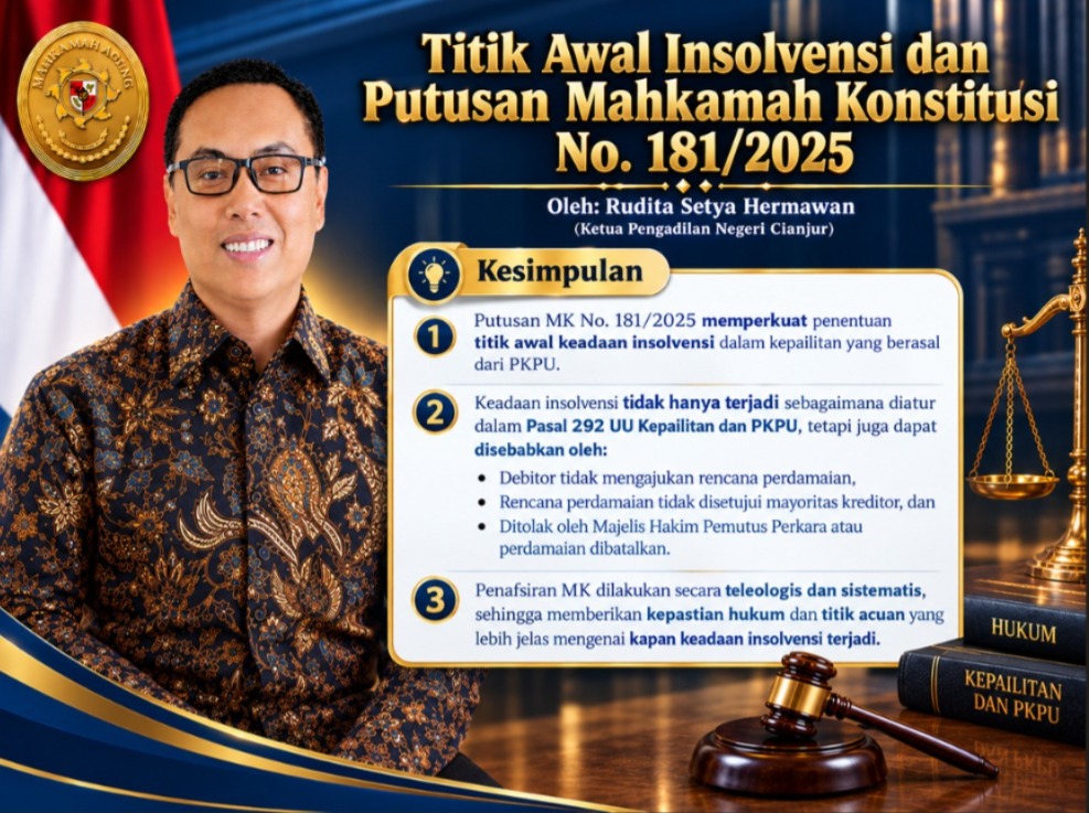 Titik Awal Insolvensi dan Putusan Mahkamah Konstitusi No. 181/2025