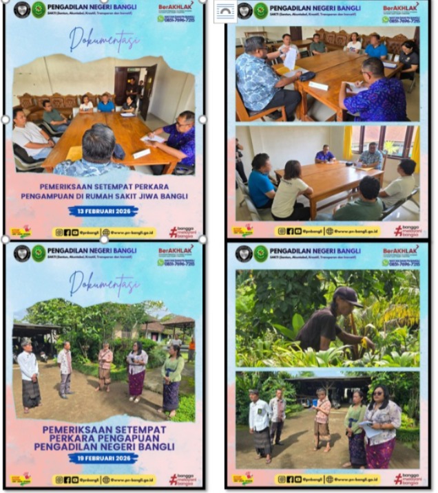 Wujudkan Keadilan, PN Bangli Lakukan 2 Sidang Lapangan Sekaligus dalam Sepekan