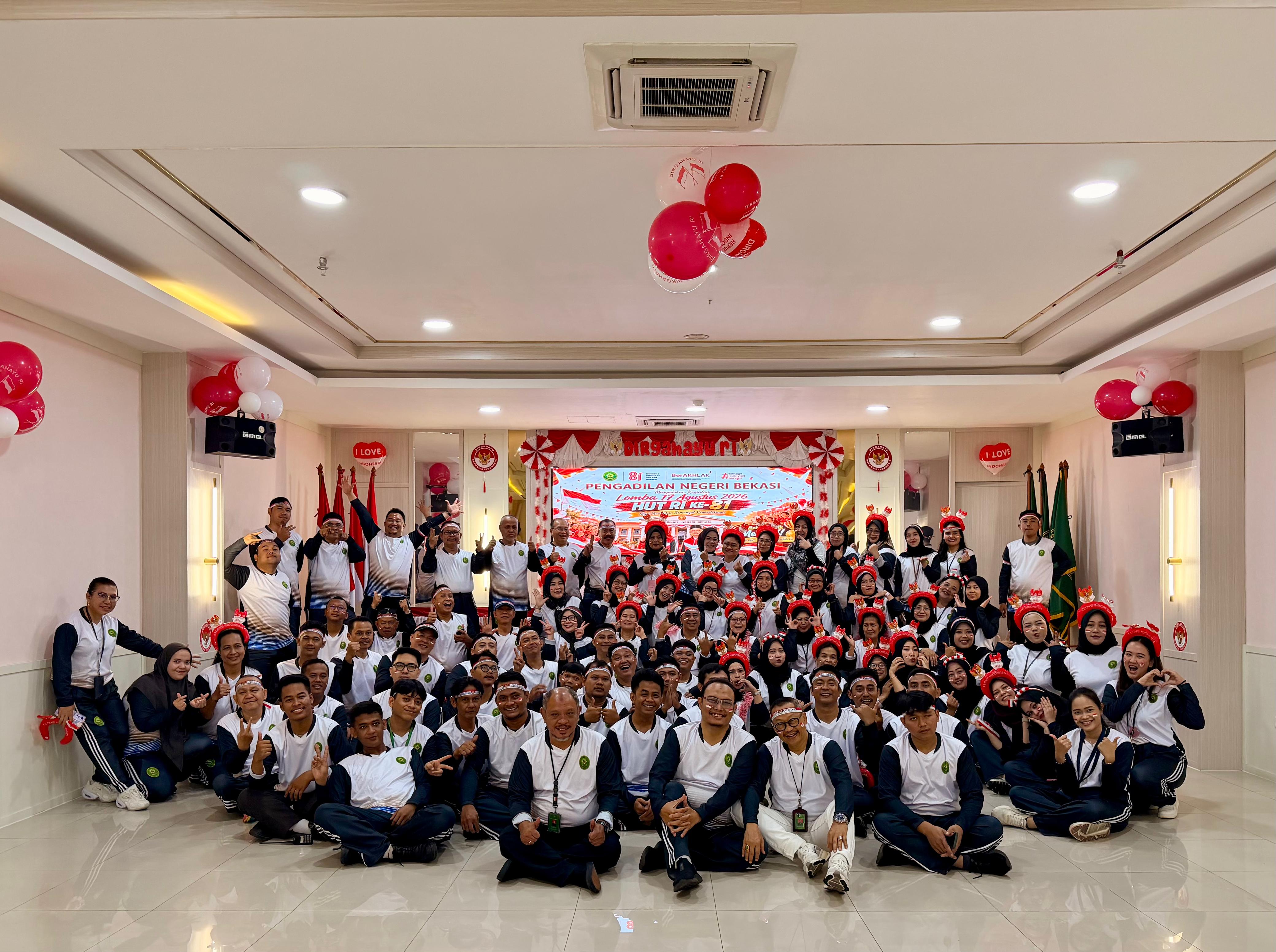 Semarak HUT Ke-81 RI, PN Bekasi Perkuat Kebersamaan dan Kekeluargaan